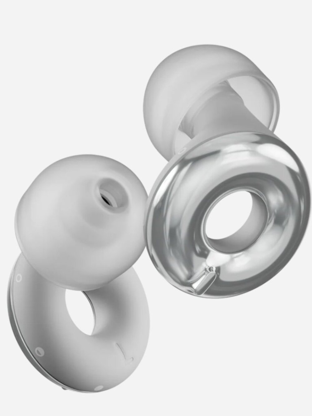 Loop Switch 2 Silicone Ear Plug Pack White/Silver - Missing One Earplug